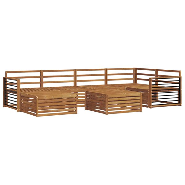 vidaXL Z&aacute;hradn&aacute; s&uacute;prava gaučov 7 pcs Pr&iacute;rodn&aacute;