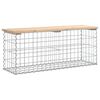 vidaXL Z&aacute;hradn&aacute; lavička gabi&oacute;nov&yacute; dizajn 103x31,5x42cm mas&iacute;v. borovica
