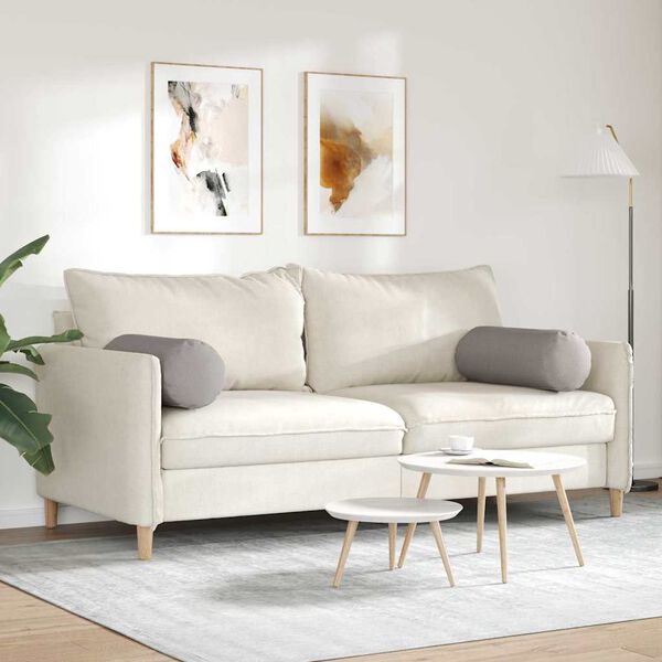 vidaXL Podložkové vankúše 2 pcs Sivohnedá Ø 25 x 70 cm látka