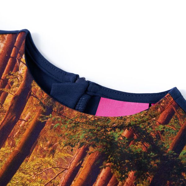 Detské šaty s dlhými rukávmi námornícke 116