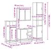 vidaXL 4-dielna súprava kúpeľňových skriniek sonoma kompozitné drevo