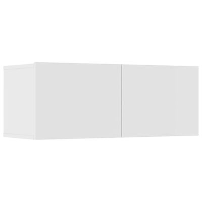vidaXL TV skrinky 4 ks biele 80x30x30 cm spracované drevo