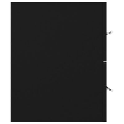 vidaXL Skrinka pod umývadlo čierna 100x38,5x48 cm drevotrieska