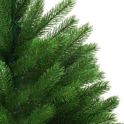 vidaXL Osvetlený umelý vianočný stromček s guľami 120 cm, zelený