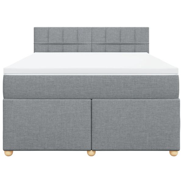 vidaXL Boxspring posteľ s matracom bledosiv&yacute; 140x190 cm l&aacute;tka