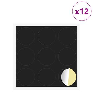 vidaXL Samolepiaci obal na skrutky 12 pcs Čierna &Oslash; 20 x 0,5 mm