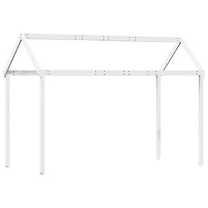 vidaXL Strecha na detsk&uacute; posteľ biela 217x95,5x159 cm borovicov&yacute; mas&iacute;v