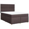 vidaXL Boxspring posteľ s matracom tmavohned&aacute; 140x190 cm l&aacute;tka