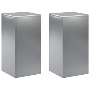 vidaXL Stojan na rastliny 2 pcs Strieborn&aacute; 30 x 30 x 60 cm