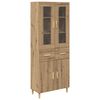 vidaXL Highboard Remeseln&yacute; dub 69,5 x 34 x 180 cm Kompozitn&eacute; drevo