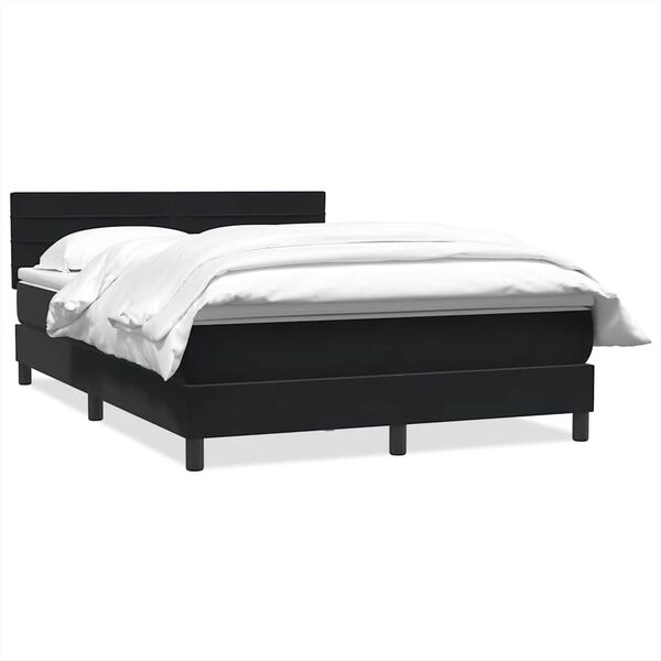 vidaXL Posteľn&yacute; r&aacute;m boxspring s matracom čierny 160x210 cm zamat