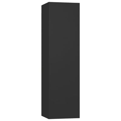 vidaXL TV skrinky 4 ks čierne 30,5x30x110 cm drevotrieska