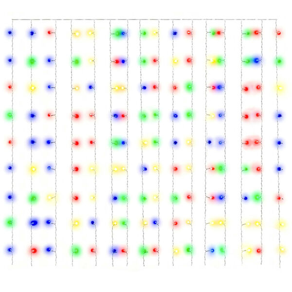 vidaXL Vianočn&yacute; LED sveteln&yacute; z&aacute;ves 3x3 m 300 LED farebn&yacute; 8 funkci&iacute;