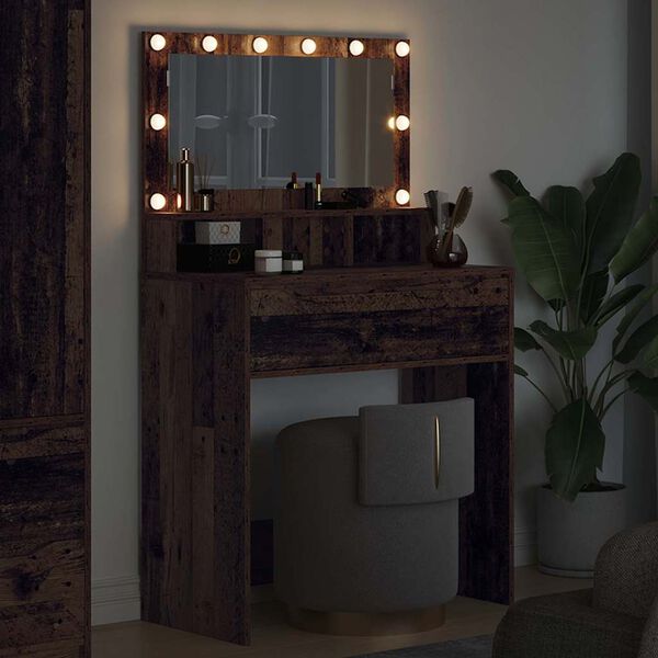 vidaXL Toaletn&eacute; stol&iacute;ky do sp&aacute;lne Star&eacute; drevo 80 x 39,6 x 135 cm