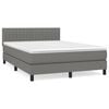 vidaXL Boxspring posteľ s matracom tmavosiv&aacute; 140x190 cm l&aacute;tka