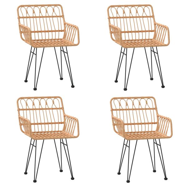 vidaXL 5-dielna záhradná jedálenská súprava polyratan