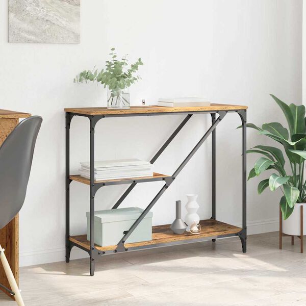 vidaXL Konzolov&yacute; st&ocirc;l Star&eacute; drevo 88,5 x 30 x 75 cm Kompozitn&eacute; drevo