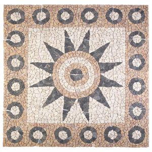 vidaXL Mosaikov&eacute; dlaždice s kvetinov&yacute;m vzorom Viacfarebn&yacute; 120 x 120 cm