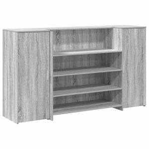 vidaXL Recepčn&yacute; st&ocirc;l siv&yacute; dub sonoma 180x50x103,5 cm kompozitn&eacute; drevo