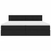 vidaXL Postel s &uacute;ložn&yacute;m prostorem a LED svetlom Čierna 200 x 200 cm