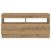 vidaXL TV skrinka s LED dub artisan 80x35x40 cm kompozitn&eacute; drevo