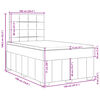 vidaXL Boxspring posteľ s matracom krémová 120x190 cm látka