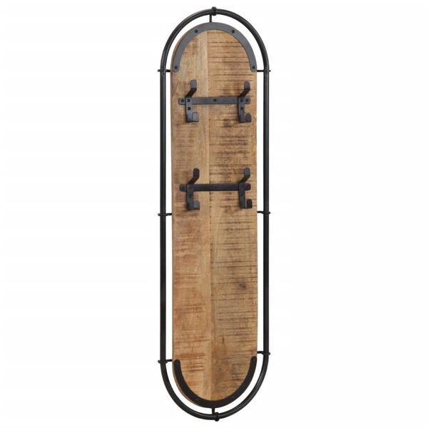 vidaXL N&aacute;stenn&eacute; ve&scaron;iaky na kab&aacute;ty s 4 h&aacute;čikmi 2ks surov&yacute; mangov&yacute; mas&iacute;v