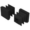 vidaXL Koncov&eacute; čiapky 2 ks Čierna 15 x 15 x 15 mm PP