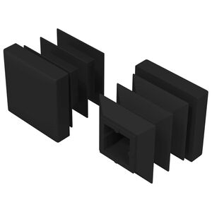 vidaXL Koncov&eacute; čiapky 2 ks Čierna 15 x 15 x 15 mm PP