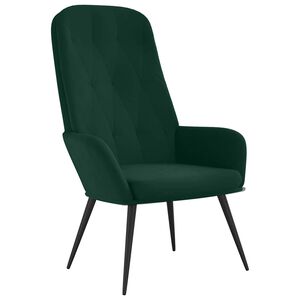 vidaXL Relaxačn&eacute; kreslo tmavozelen&eacute; zamat