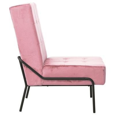 vidaXL Relaxačná stolička 65x79x87 cm ružová zamatová