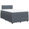 vidaXL Posteľn&yacute; r&aacute;m boxspring s matracom tmavosiv&yacute; 90x190 cm zamat