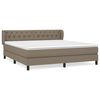 vidaXL Posteľn&yacute; r&aacute;m boxspring s matracom sivohned 160x200 cm l&aacute;tka