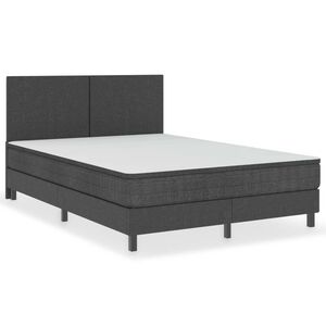 vidaXL Posteľ boxspring tmavo&scaron;ed&aacute; l&aacute;tkov&aacute; 160x200 cm
