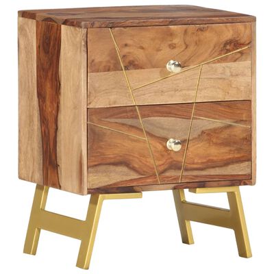 vidaXL Nočný stolík 40x30x50 cm masívne sheeshamové drevo