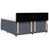 vidaXL Posteľn&yacute; r&aacute;m boxspring s matracom tmavosiv&yacute; 180x200 cm zamat
