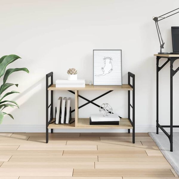 vidaXL Reg&aacute;l na knihy Sonoma dub 75 x 30 x 58,5 cm Kompozitn&eacute; drevo