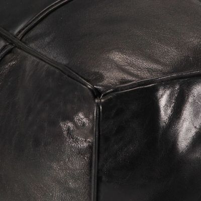 vidaXL Taburetka čierna 60x60x30 cm pravá kozia koža