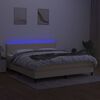 vidaXL Posteľ boxsping s matracom a LED kr&eacute;mov&aacute; 160x200 cm l&aacute;tka