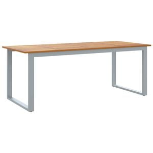 vidaXL Z&aacute;hradn&yacute; st&ocirc;l Siv&aacute; 200 x 90 x 75 cm Pevn&eacute; ak&aacute;ciov&eacute; drevo