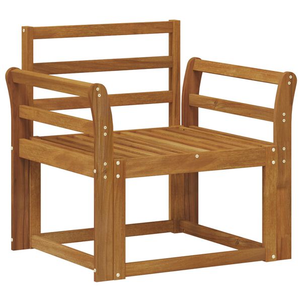 vidaXL Vonkaj&scaron;ia pohovka Pevn&eacute; ak&aacute;ciov&eacute; drevo Pr&iacute;rodn&aacute;