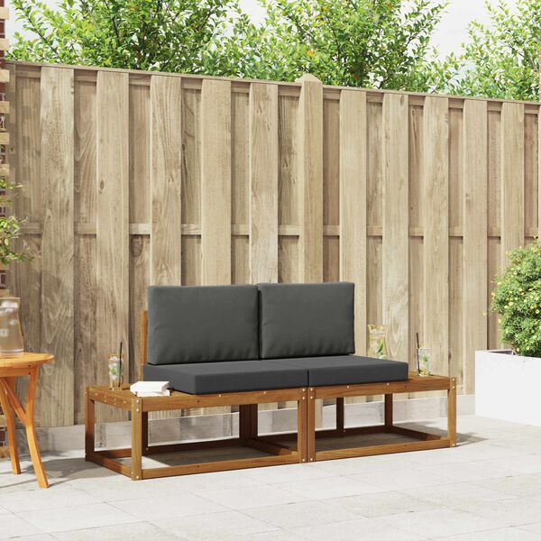 vidaXL Z&aacute;hradn&aacute; s&uacute;prava gaučov s vank&uacute;&scaron;om 2 pcs Pr&iacute;rodn&aacute;