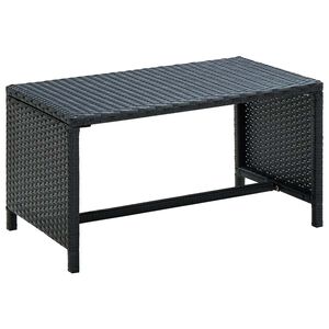 vidaXL Konferenčn&yacute; stol&iacute;k čierny 70x40x38 cm polyratan