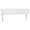 vidaXL Čelo postele so záhybmi biely 163x23x78/88 cm umelá koža
