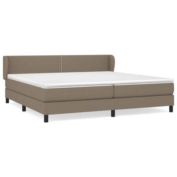 vidaXL Boxspring posteľ s matracom sivohned&yacute; 200x200 cm l&aacute;tka