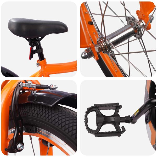 vidaXL Detsk&eacute; Kolo 20 Palcov pre vek 6-11 rokov Oranžov&aacute;