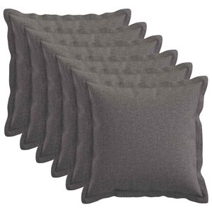 vidaXL Poťah na podložku 6 ks HOUTEN Svetlosiv&aacute; 30 x 30 cm Falo&scaron;n&yacute; ľan