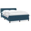 vidaXL Posteľn&yacute; r&aacute;m boxsping s matracom tmavomodr&yacute; 160x210 cm zamat