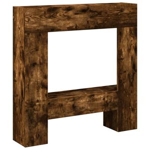 vidaXL Obloženie krbu dymov&yacute; dub 81x18x82 cm kompozitn&eacute; drevo