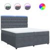 vidaXL Posteľn&yacute; r&aacute;m boxspring s matracom tmavosiv&yacute; 200x200 cm zamat